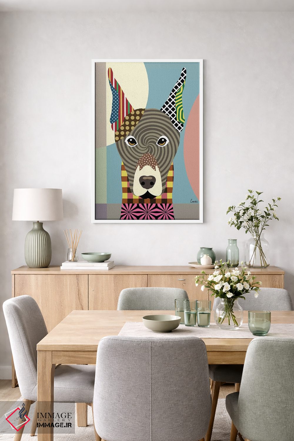 تابلو دکوراتیو "دوبرمن پینشر" اثر لانره استودیو - D5W