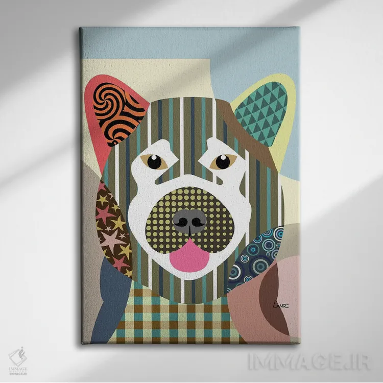 تابلو دکوراتیو "آکیتا" اثر لانره استودیو - نمای روبهرو روی دیوار