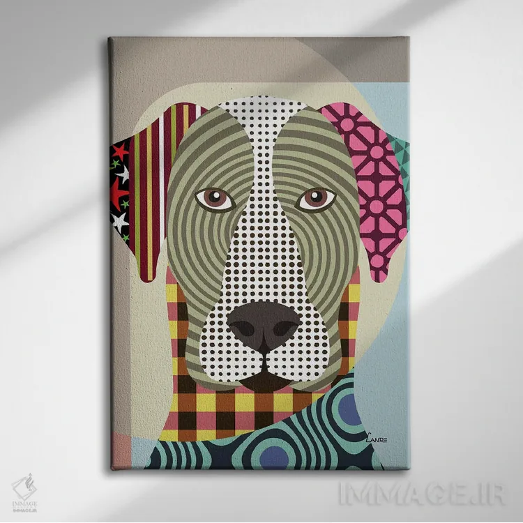 تابلو دکوراتیو "گریت باور" اثر لانره استودیو - نمای روبهرو روی دیوار