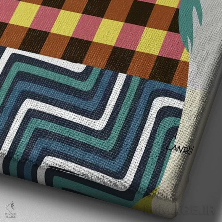 تابلو دکوراتیو "هاوانز" اثر لانره استودیو - نمای نزدیک بافت بوم