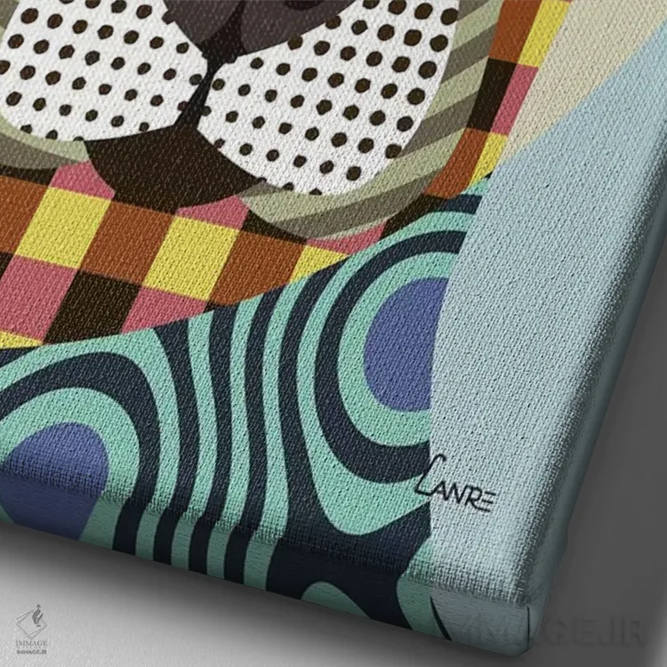 تابلو دکوراتیو "گریت باور" اثر لانره استودیو - نمای نزدیک بافت بوم