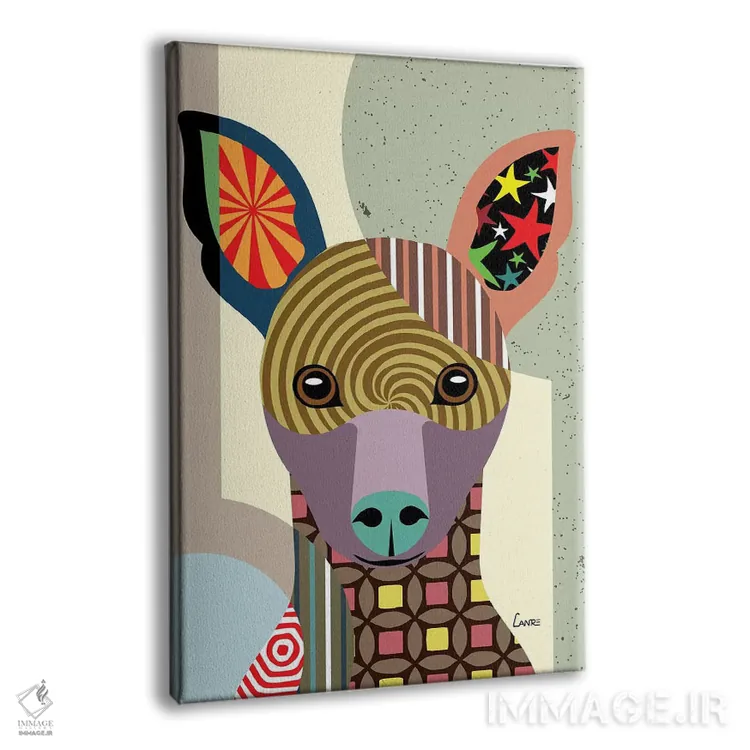 تابلو دکوراتیو "مینیاتور پینشر" اثر لانره استودیو - نمای پرسپکتیو محصول