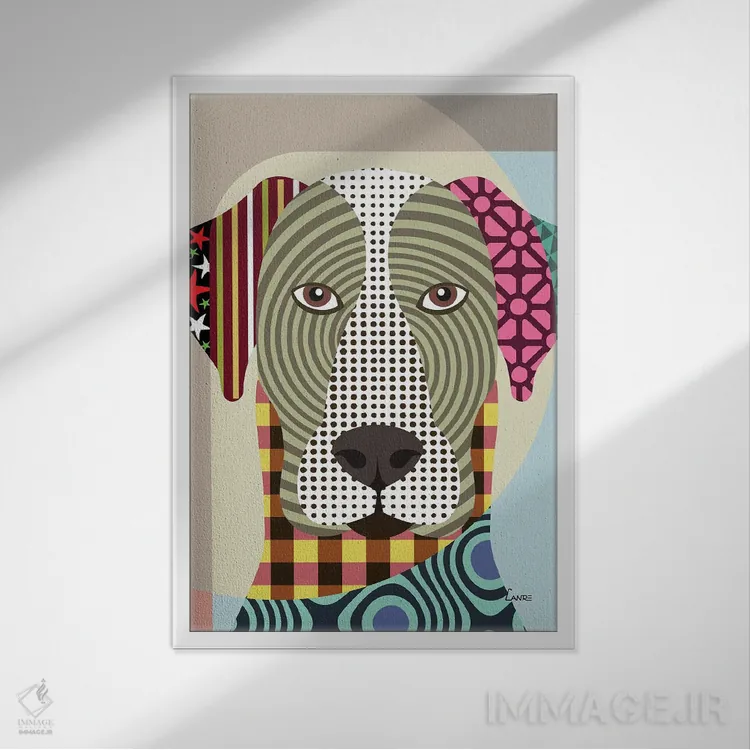 تابلو دکوراتیو "گریت باور" اثر لانره استودیو - نمای قابدار سفید