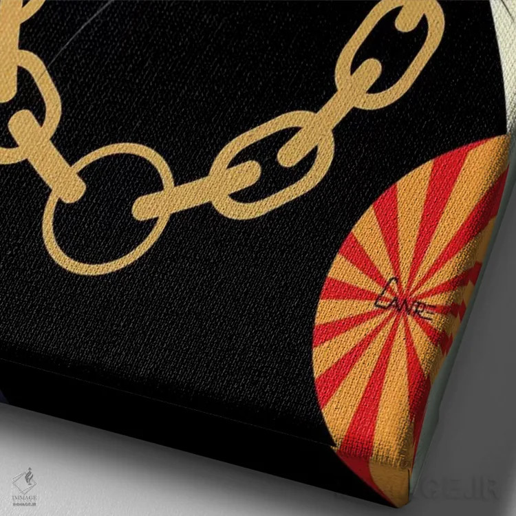 تابلو دکوراتیو "گربه هیپستر" اثر لانره استودیو - نمای نزدیک بافت بوم