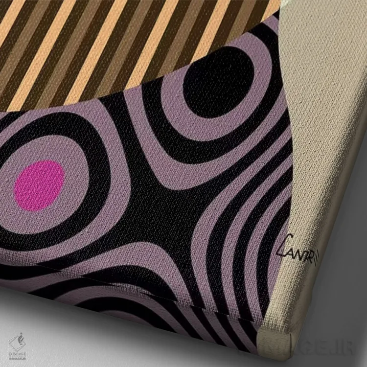 تابلو دکوراتیو رودزیان ریج بک اثر لانره استودیو - نمای نزدیک بافت بوم