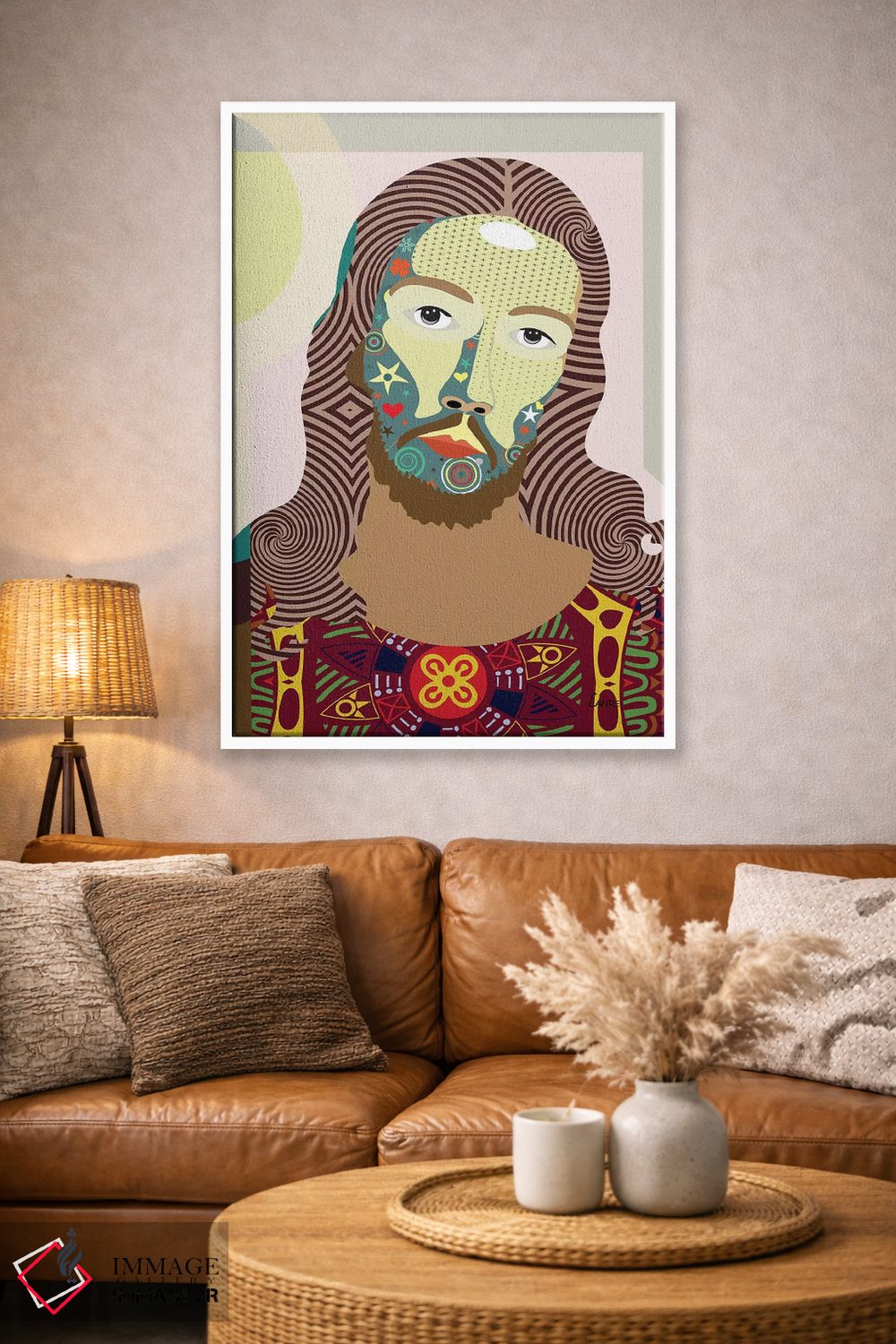 تابلو دکوراتیو "عیسی مسیح" اثر لانره استودیو - D3W