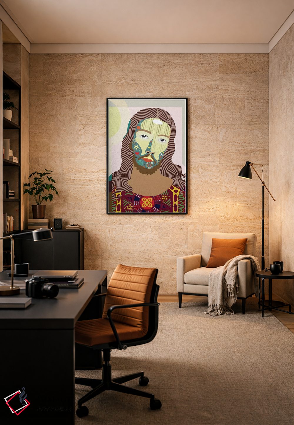 تابلو دکوراتیو "عیسی مسیح" اثر لانره استودیو - D6B