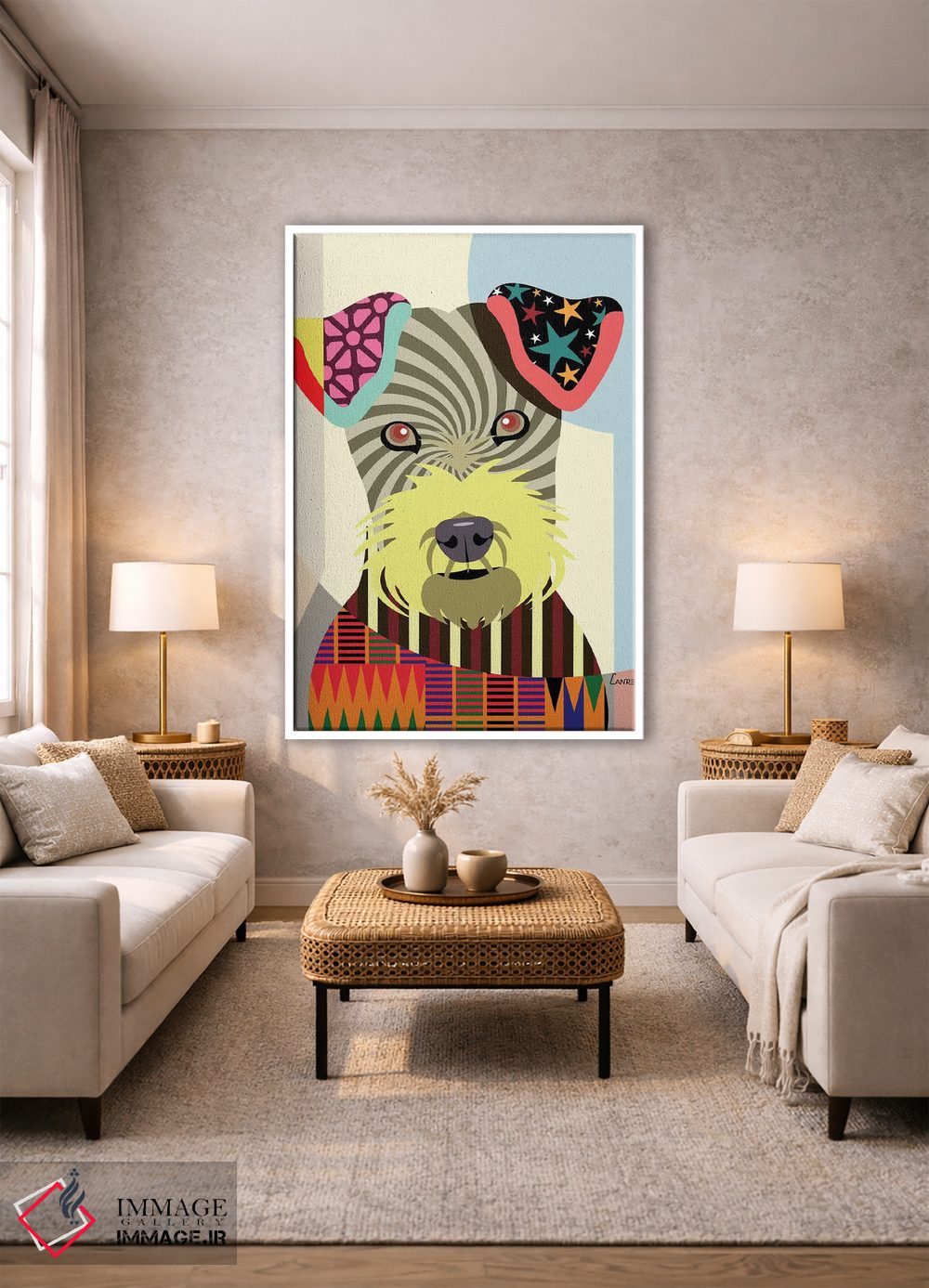 تابلو دکوراتیو "آیریش تریر" اثر لانره استودیو - D1W