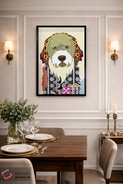 تابلو دکوراتیو سگ آبی پرتغالی اثر لانره استودیو - D2B