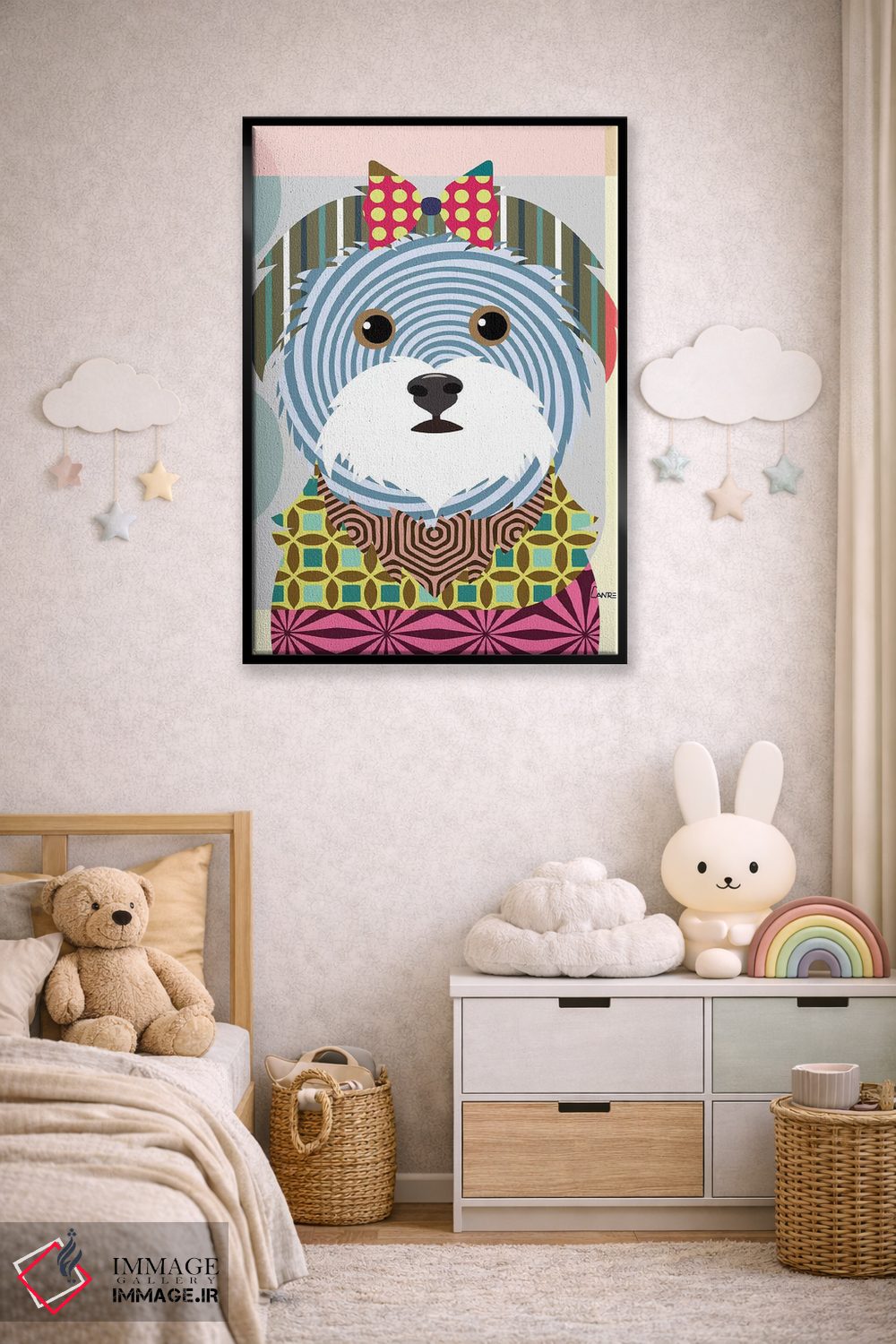 تابلو دکوراتیو "مالتیز" اثر لانره استودیو - D6B