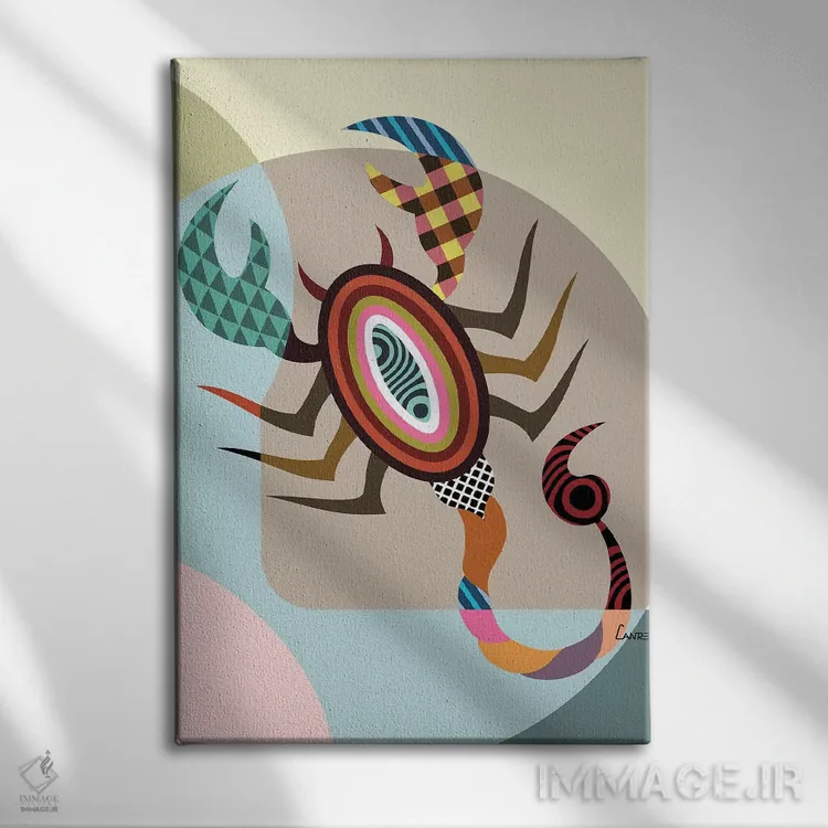 تابلو دکوراتیو برج عقرب اثر لانره استودیو - نمای روبهرو روی دیوار