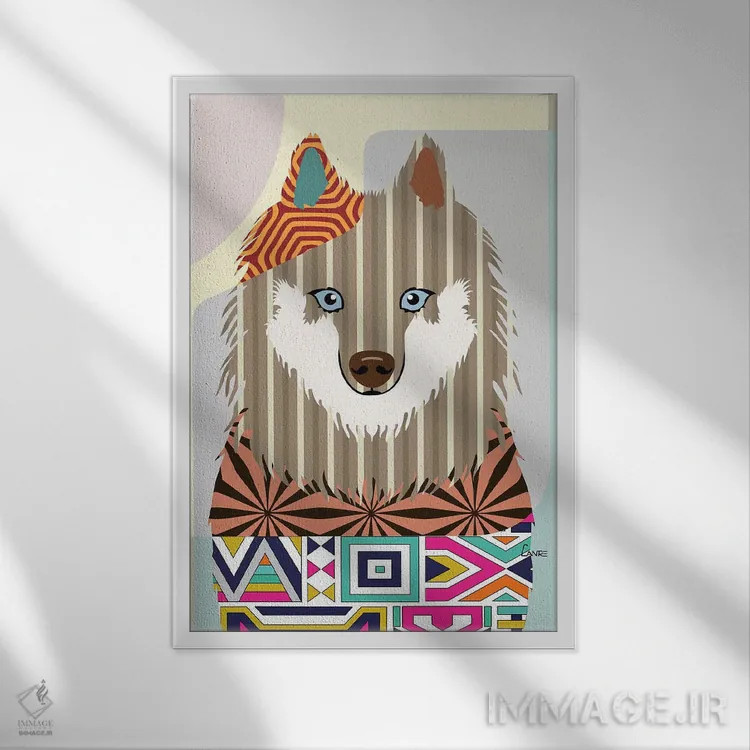 تابلو دکوراتیو ساموید اثر لانره استودیو - نمای قابدار سفید