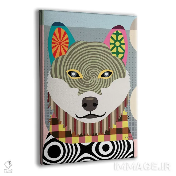 تابلو دکوراتیو شیبا اینو اثر لانره استودیو - نمای پرسپکتیو محصول