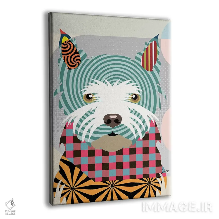 تابلو دکوراتیو تریر وست هایلند اثر لانره استودیو - نمای پرسپکتیو محصول