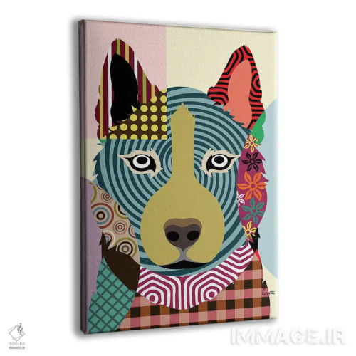 تابلو دکوراتیو هاسکی سیبری اثر لانره استودیو - نمای پرسپکتیو محصول