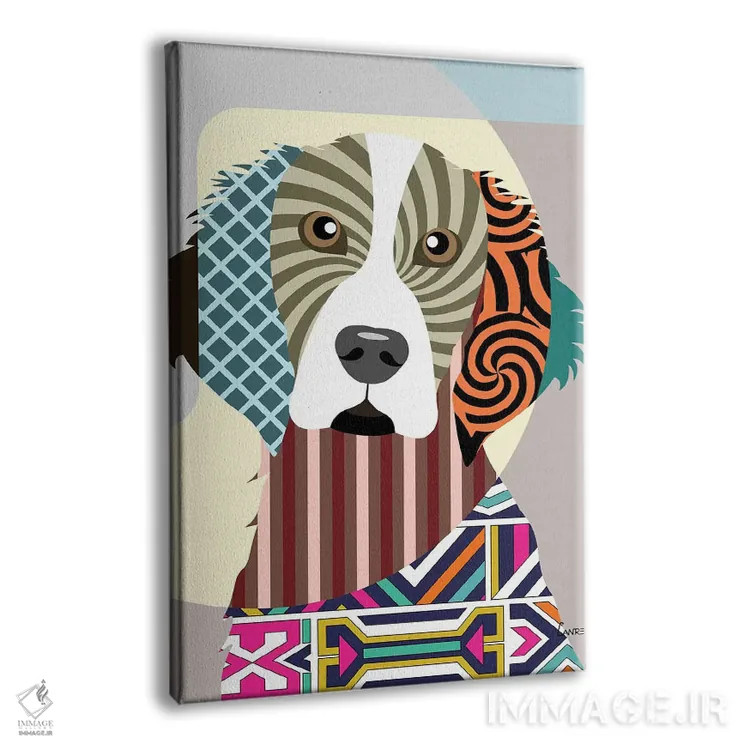 تابلو دکوراتیو ولش اسپرینگر اسپانیل اثر لانره استودیو - نمای پرسپکتیو محصول