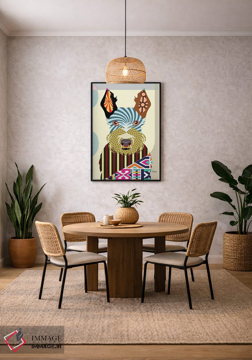 تابلو دکوراتیو تریر اسکاتلندی اثر لانره استودیو - D4B