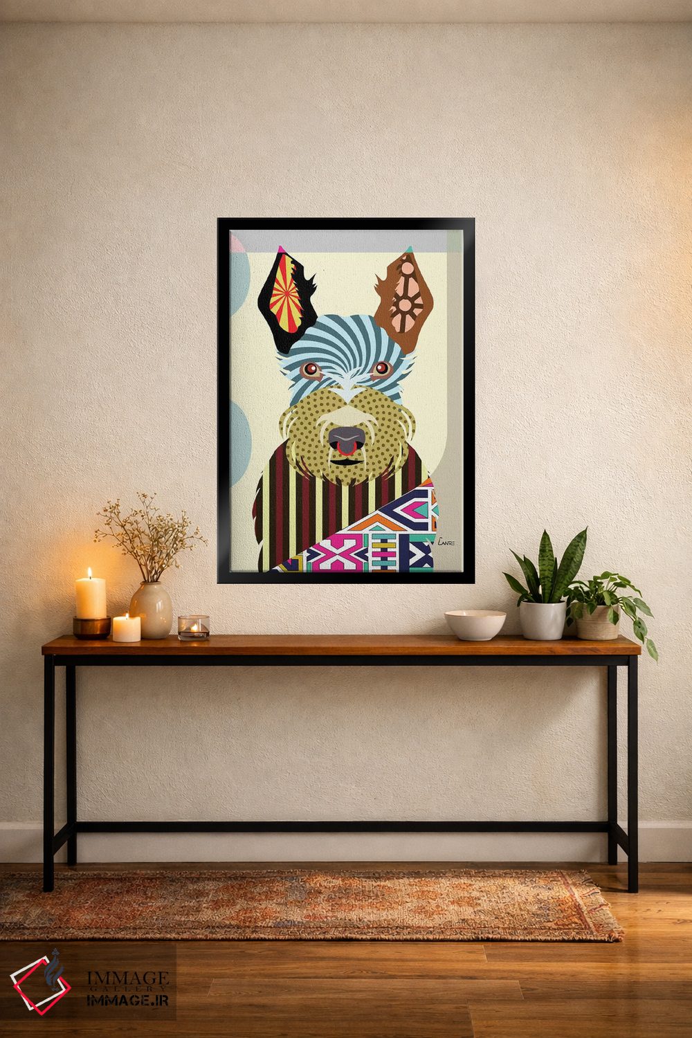 تابلو دکوراتیو تریر اسکاتلندی اثر لانره استودیو - D5B