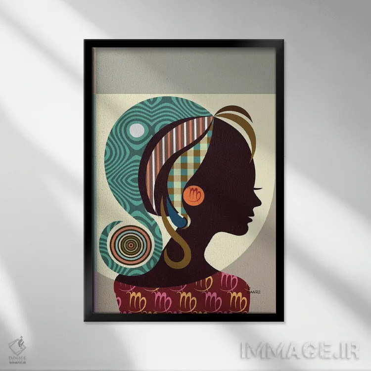 تابلو دکوراتیو برج سنبله اثر لانره استودیو - نمای قابدار مشکی