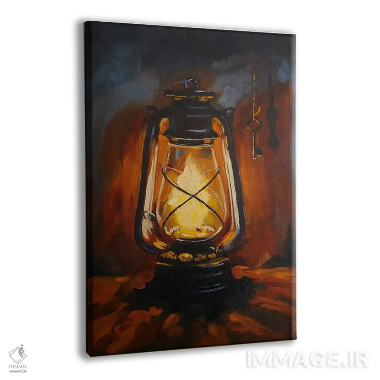 تابلو دکوراتیو چراغ کرزین داغ و یک کلید اثر جین لانتسمن - نمای پرسپکتیو محصول