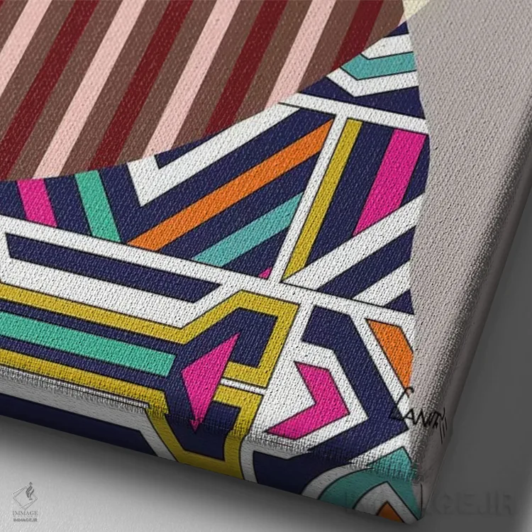 تابلو دکوراتیو ولش اسپرینگر اسپانیل اثر لانره استودیو - نمای نزدیک بافت بوم