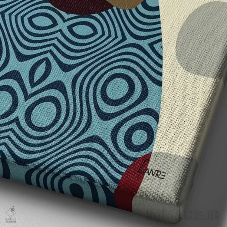 تابلو دکوراتیو ویزلا اثر لانره استودیو - نمای نزدیک بافت بوم