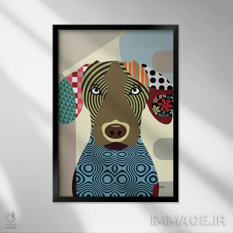 تابلو دکوراتیو ویزلا اثر لانره استودیو - نمای قابدار مشکی