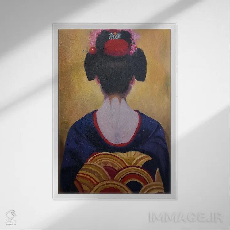 تابلو دکوراتیو مایکو زیبا اثر جین لانتسمن - نمای قابدار سفید