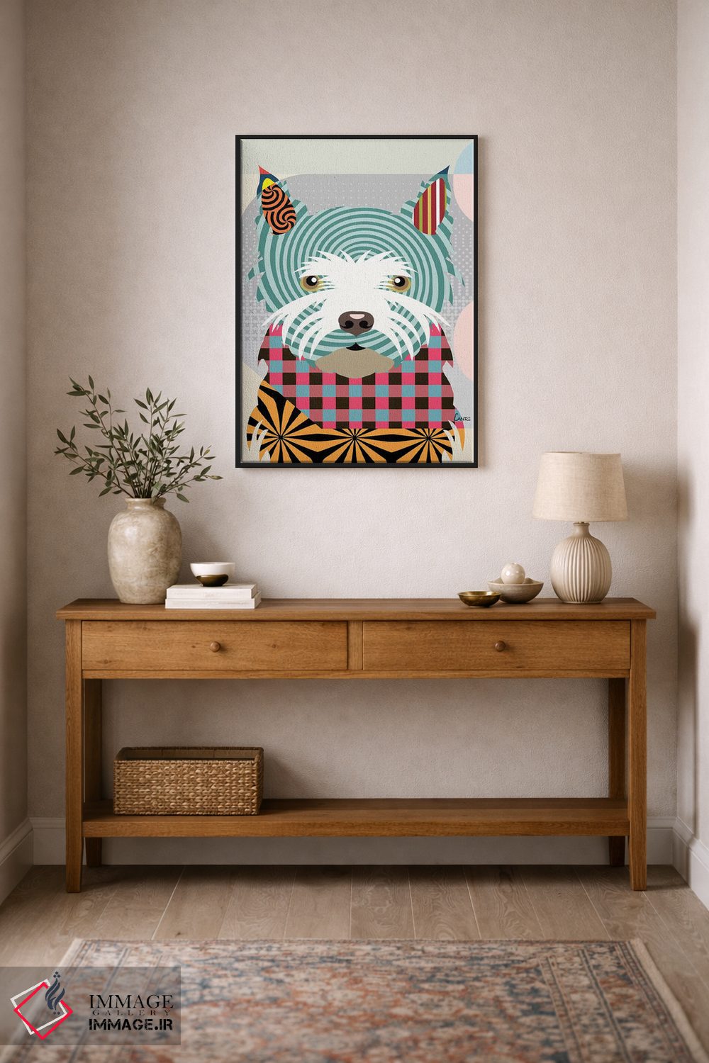 تابلو دکوراتیو تریر وست هایلند اثر لانره استودیو - D1B