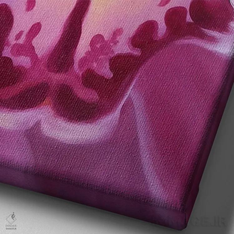 تابلو دکوراتیو ارکیده اثر جین لانتسمن - نمای نزدیک بافت بوم