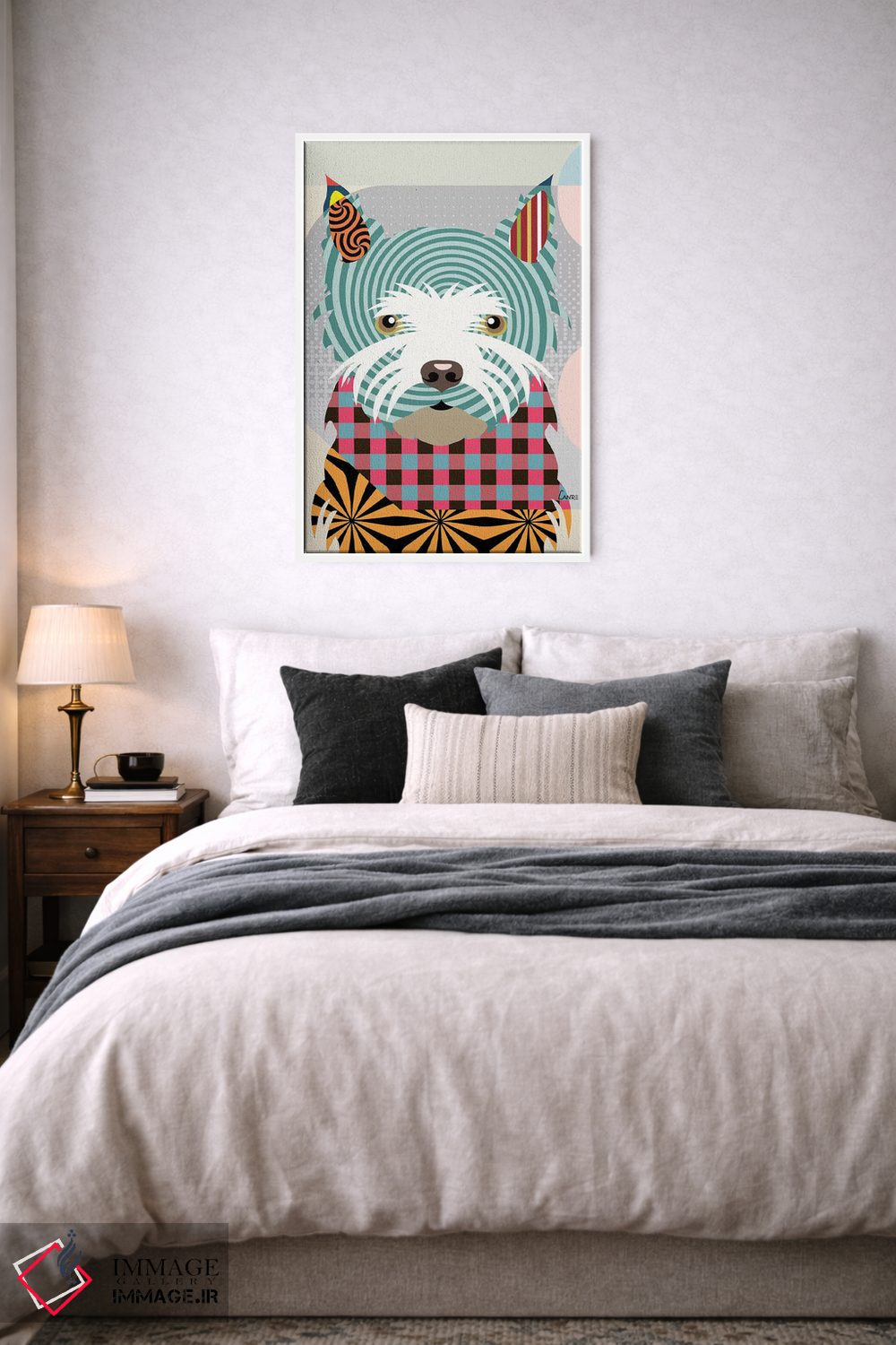 تابلو دکوراتیو تریر وست هایلند اثر لانره استودیو - D4W