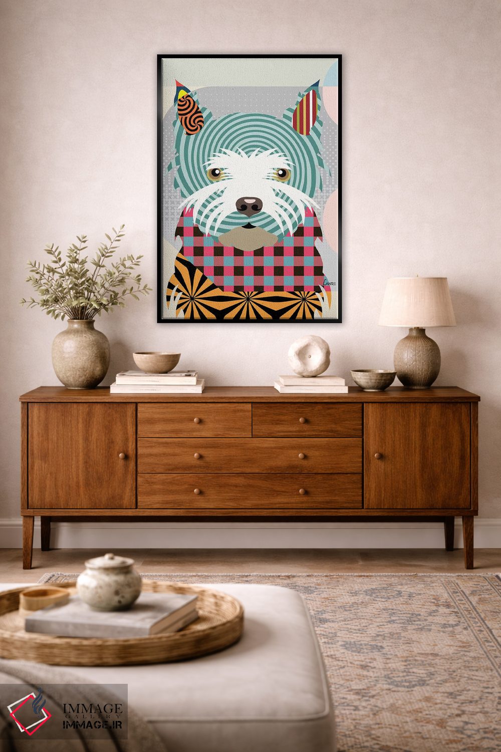 تابلو دکوراتیو تریر وست هایلند اثر لانره استودیو - D3B