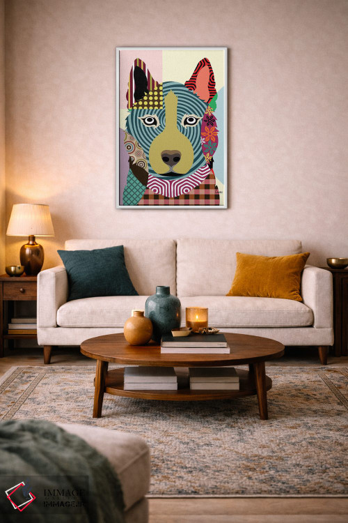 تابلو دکوراتیو هاسکی سیبری اثر لانره استودیو - D2W