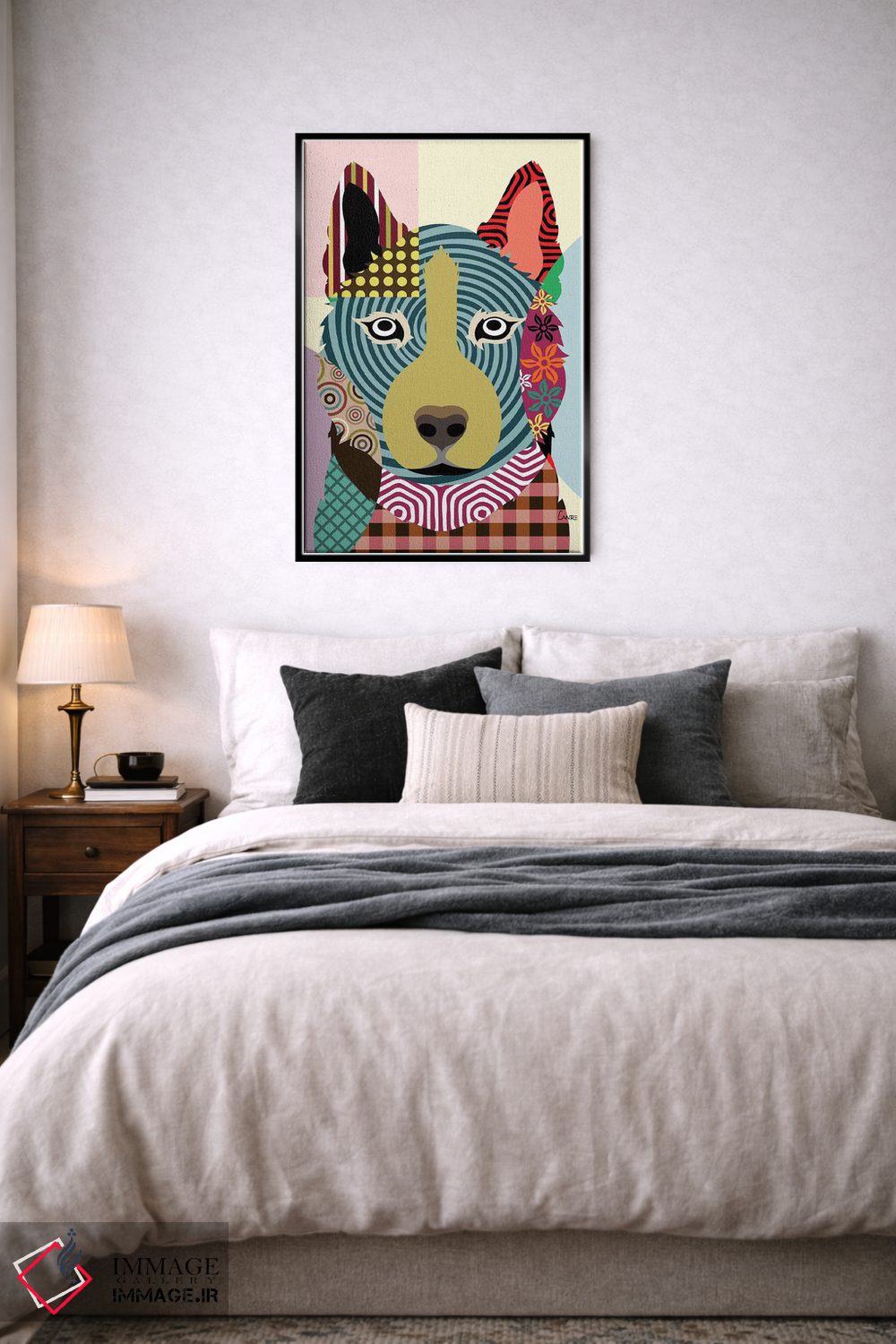 تابلو دکوراتیو هاسکی سیبری اثر لانره استودیو - D6B