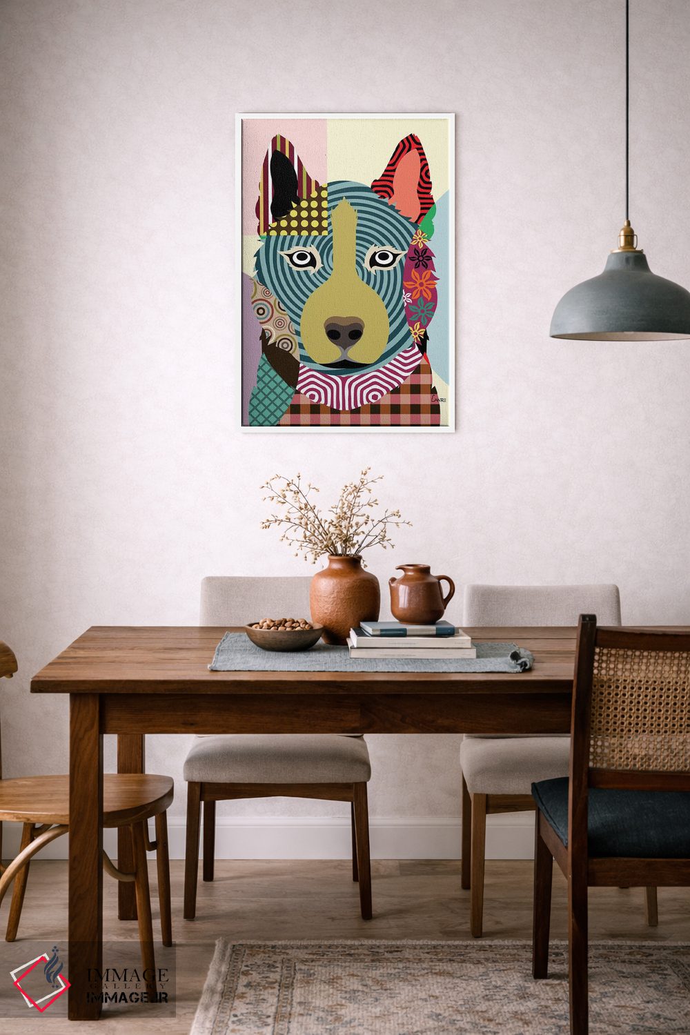 تابلو دکوراتیو هاسکی سیبری اثر لانره استودیو - D5W