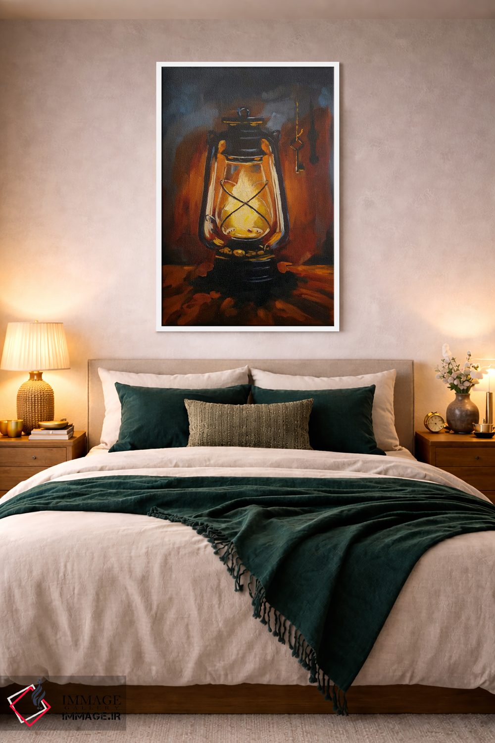 تابلو دکوراتیو چراغ کرزین داغ و یک کلید اثر جین لانتسمن - D3W