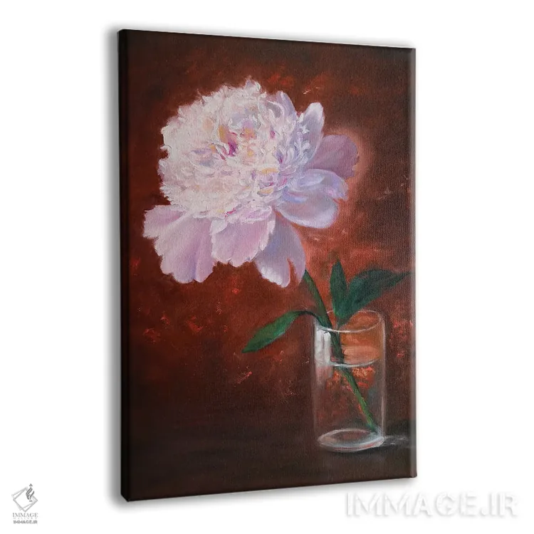 تابلو دکوراتیو پئونی تنها اثر جین لانتسمن - نمای پرسپکتیو محصول