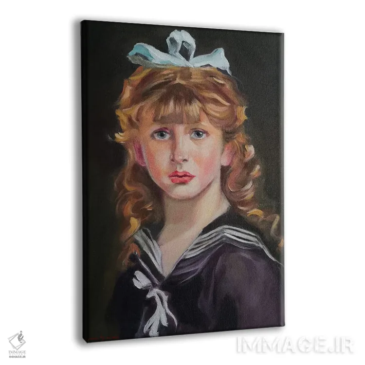 تابلو دکوراتیو دختر کوچولو و پاپیون اثر جین لانتسمن - نمای پرسپکتیو محصول