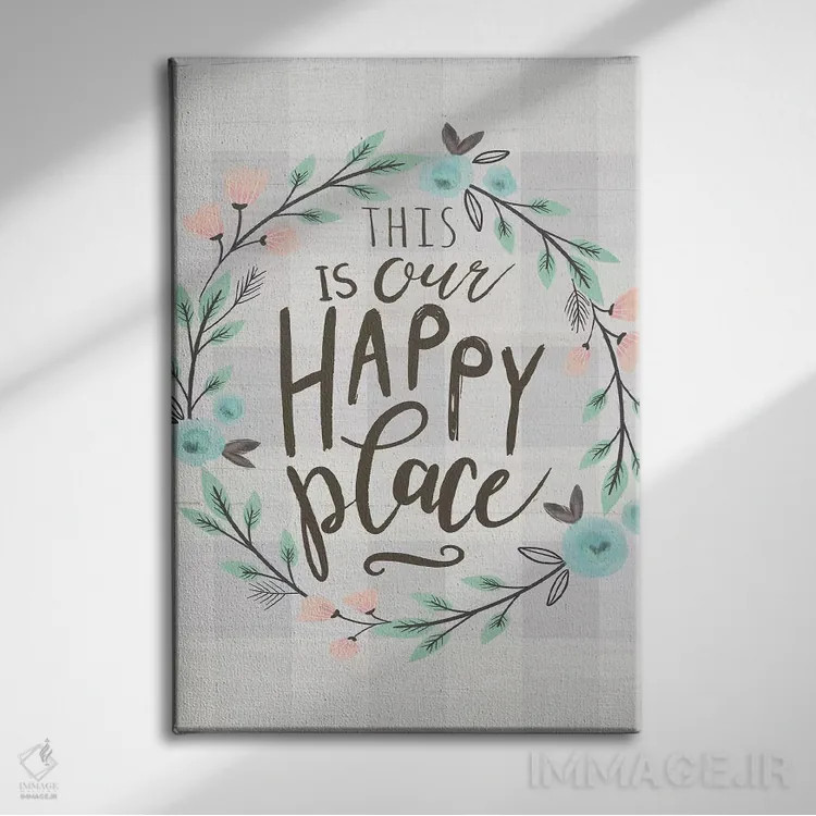 تابلو دکوراتیو "رنگ های ملایم خانه روستایی ۶" اثر لوییز آلن - نمای روبهرو روی دیوار