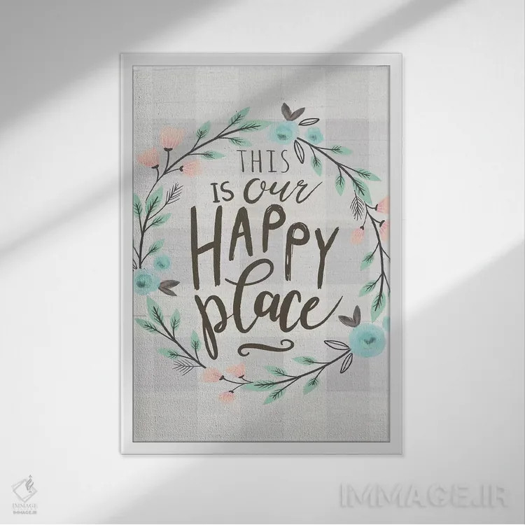 تابلو دکوراتیو "رنگ های ملایم خانه روستایی ۶" اثر لوییز آلن - نمای قابدار سفید