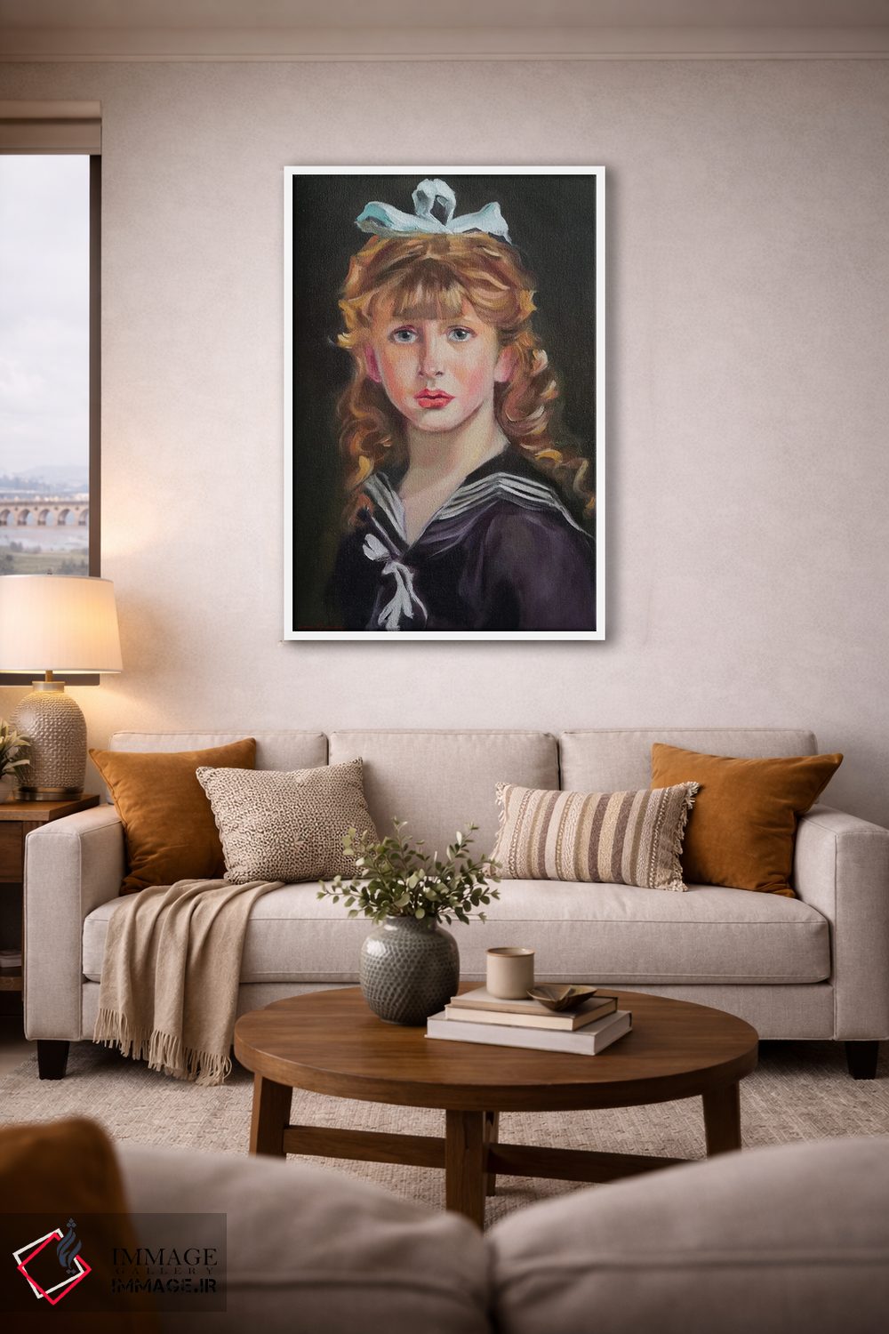 تابلو دکوراتیو دختر کوچولو و پاپیون اثر جین لانتسمن - D2W