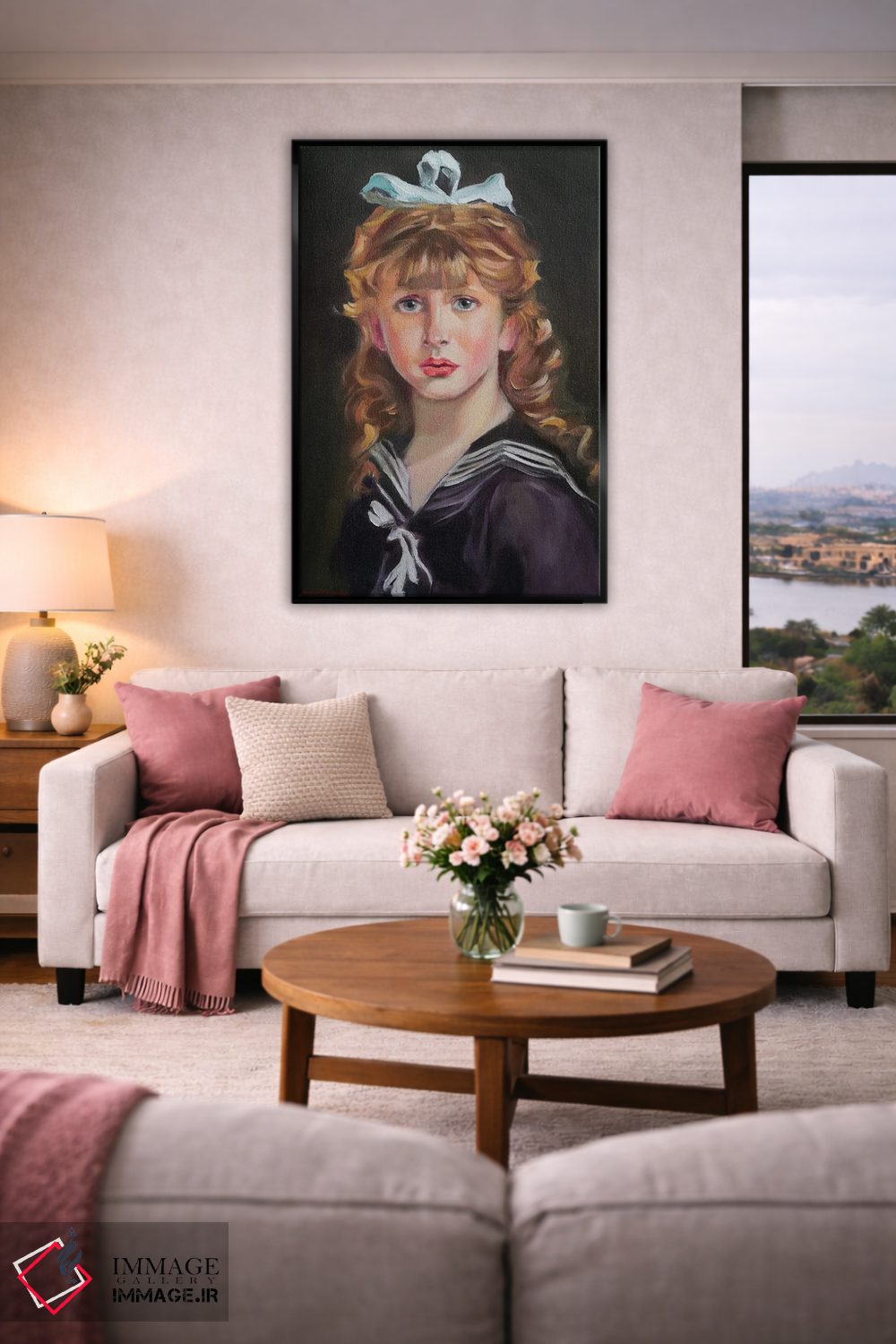 تابلو دکوراتیو دختر کوچولو و پاپیون اثر جین لانتسمن - D6B