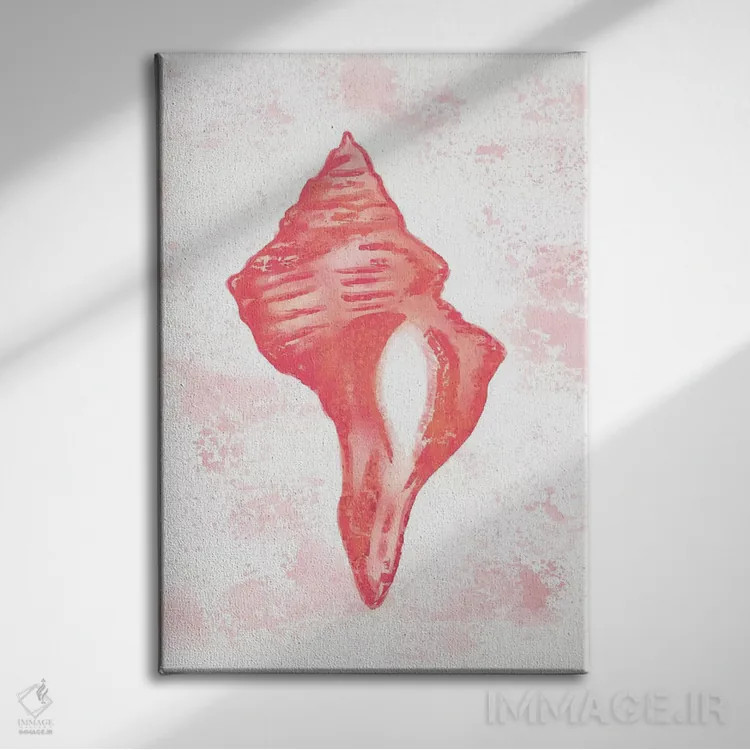 تابلو دکوراتیو "سرخی مرجانی ۱" اثر لوییز آلن - نمای روبهرو روی دیوار