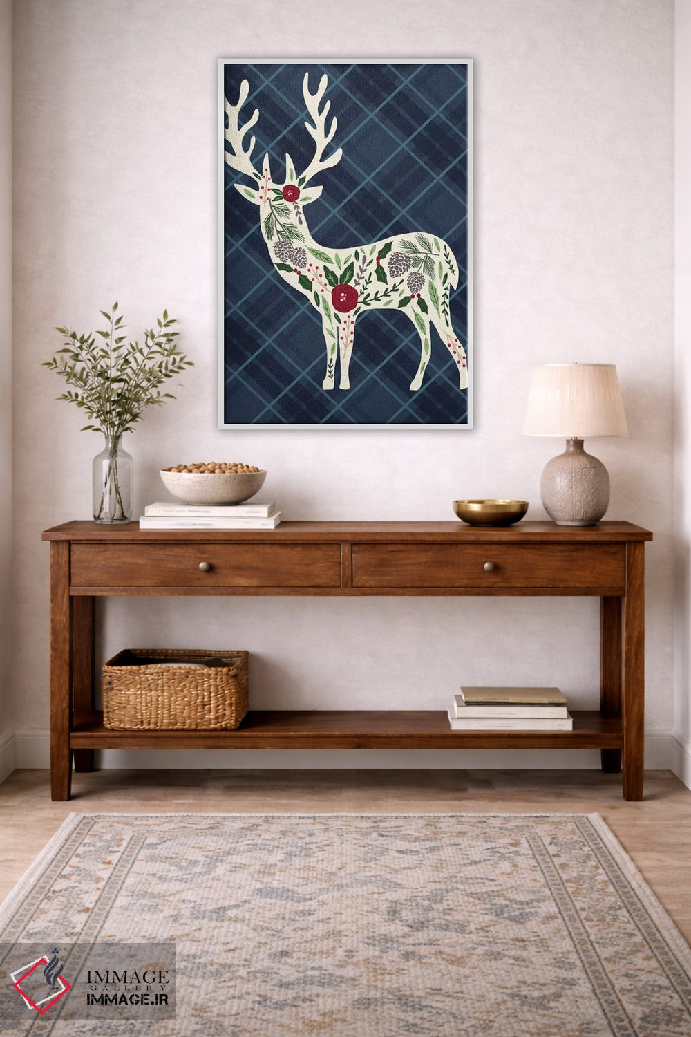 تابلو دکوراتیو "کلبه دنج کریسمس ۲" اثر لوییز آلن - D2W