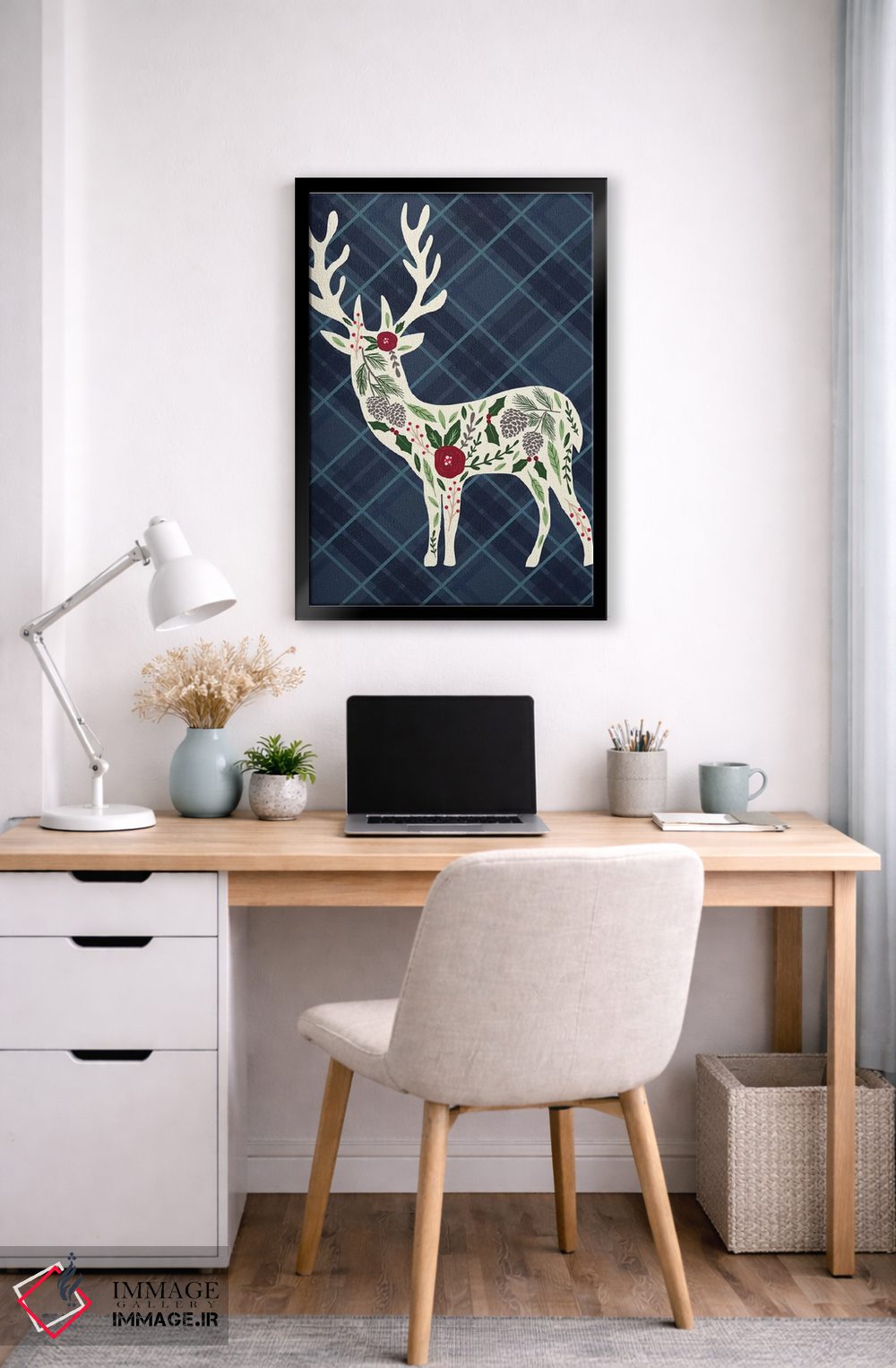 تابلو دکوراتیو "کلبه دنج کریسمس ۲" اثر لوییز آلن - D6B