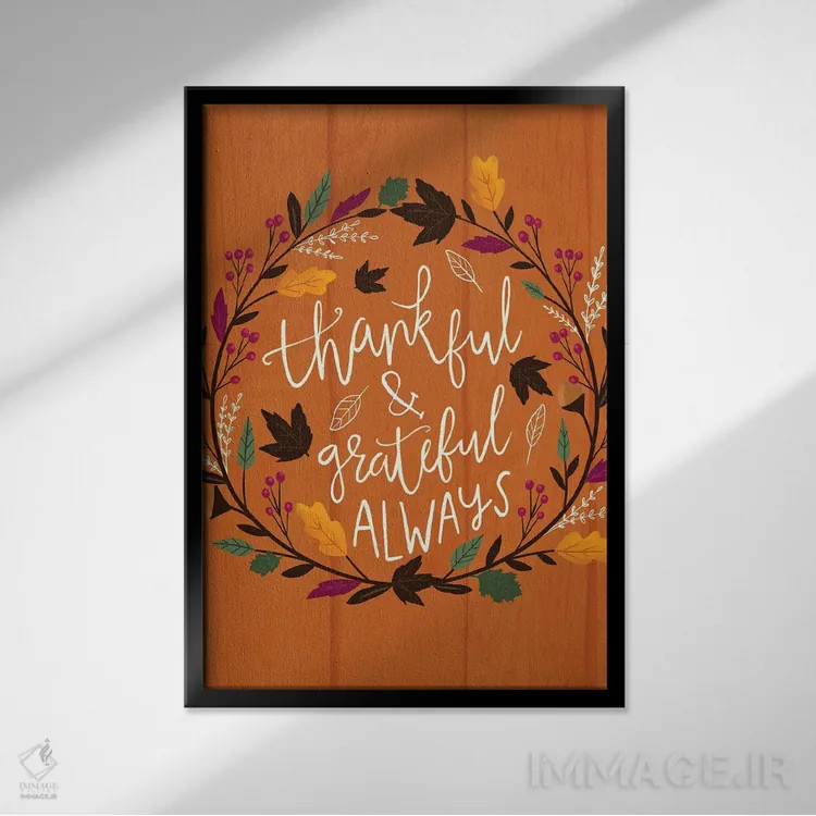 تابلو دکوراتیو "خوش آمد گویی به پاییز ۱" اثر لوییز آلن - نمای قابدار مشکی