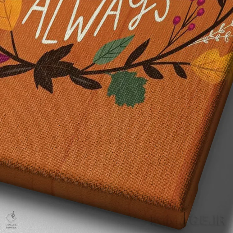 تابلو دکوراتیو "خوش آمد گویی به پاییز ۱" اثر لوییز آلن - نمای نزدیک بافت بوم