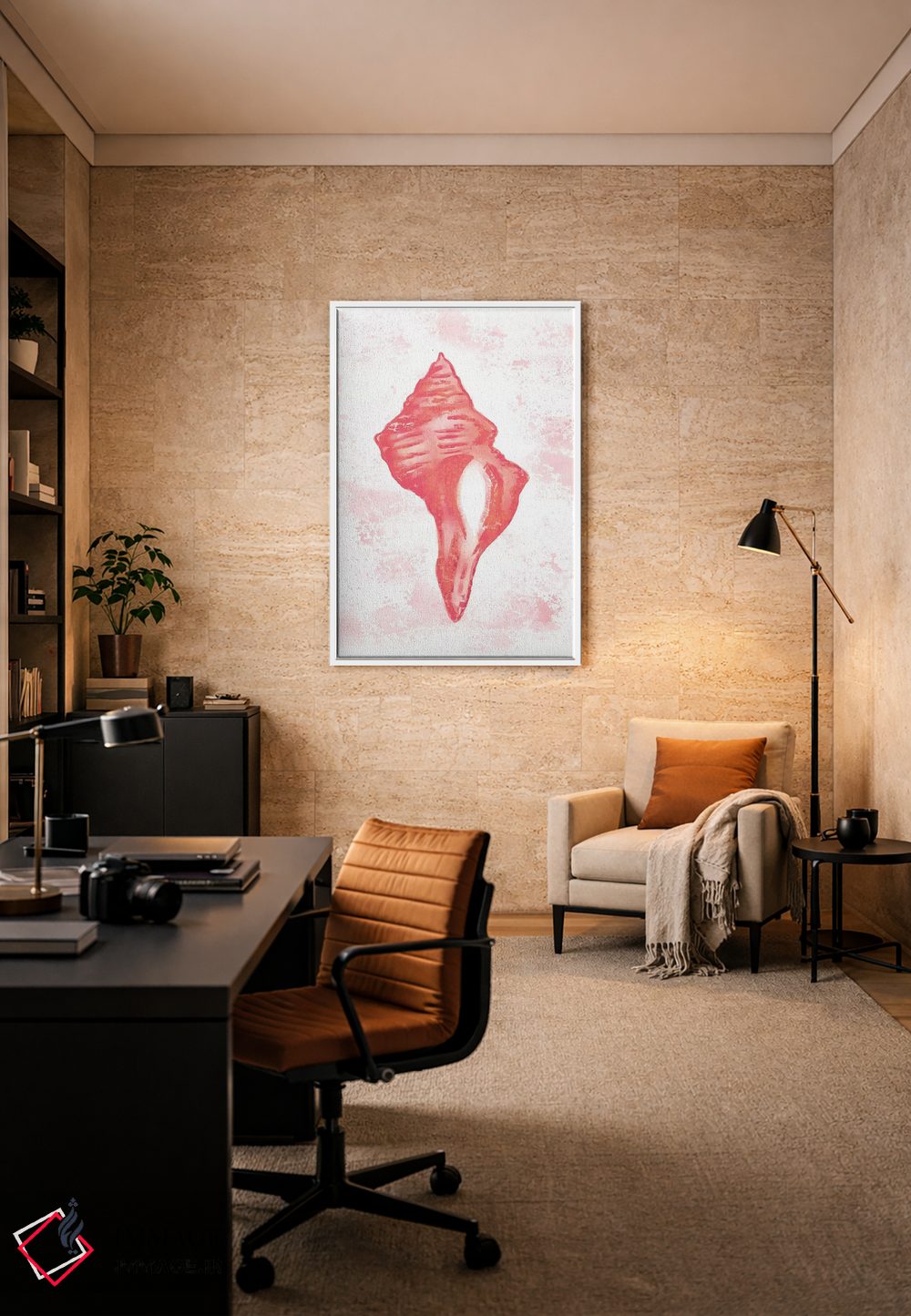 تابلو دکوراتیو "سرخی مرجانی ۱" اثر لوییز آلن - D5W