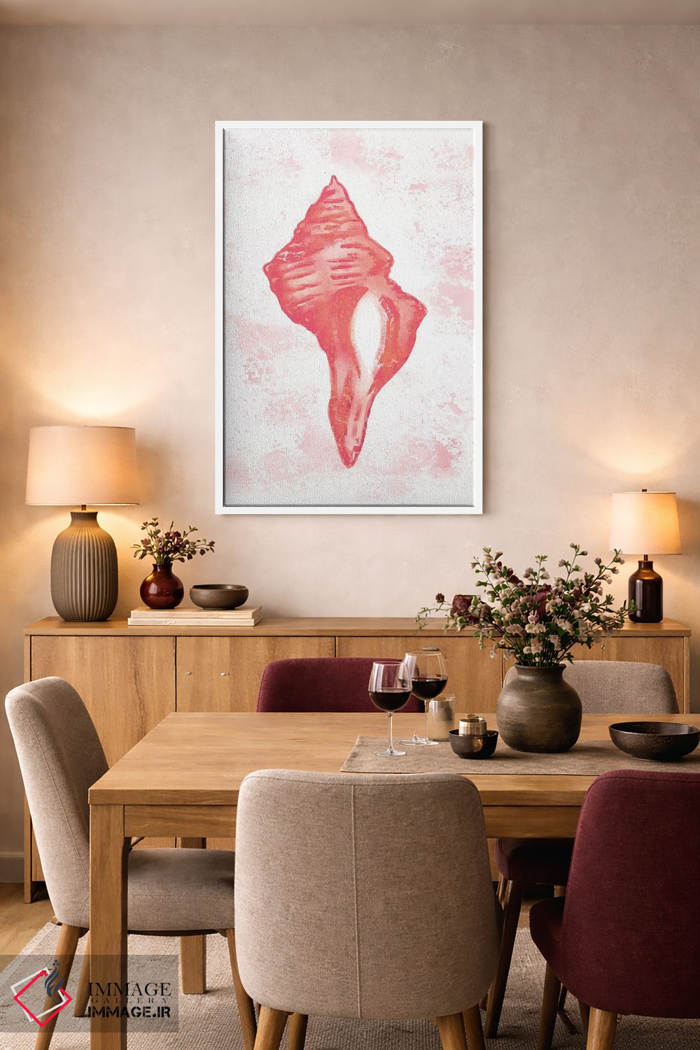 تابلو دکوراتیو "سرخی مرجانی ۱" اثر لوییز آلن - D6W