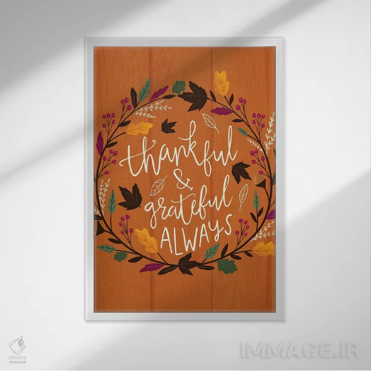 تابلو دکوراتیو "خوش آمد گویی به پاییز ۱" اثر لوییز آلن - نمای قابدار سفید